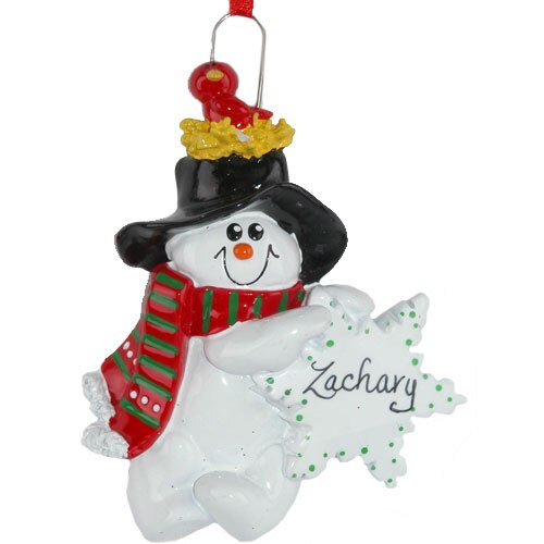 Snowman with Red Bird