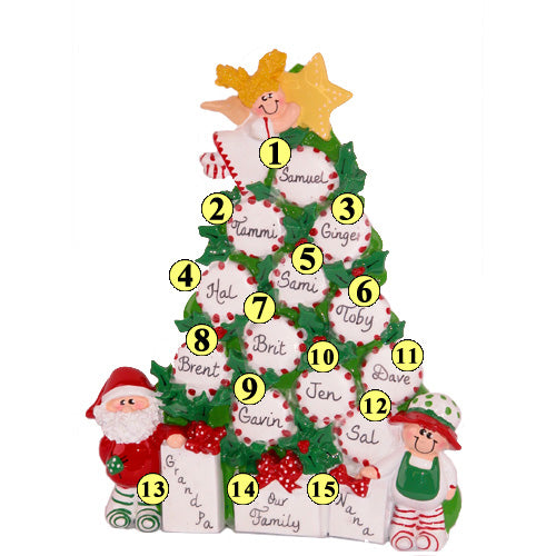 Peppermint Tree Family of 14