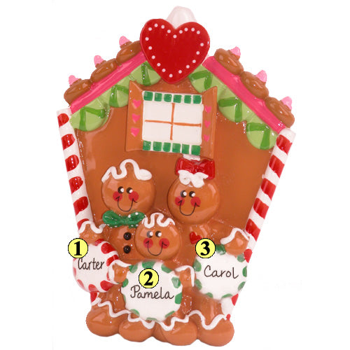 Gingerbread Family of 3