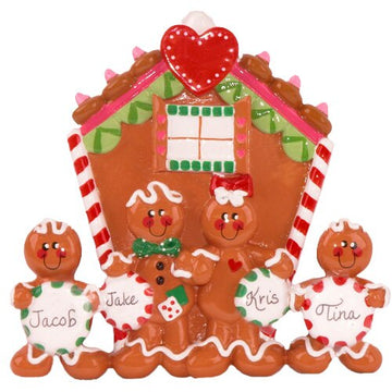 Gingerbread Family of 4 Table Top