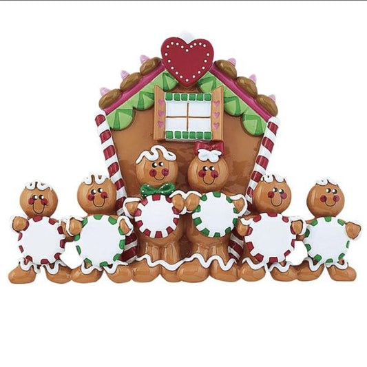 Gingerbread House with Candy Family of 6