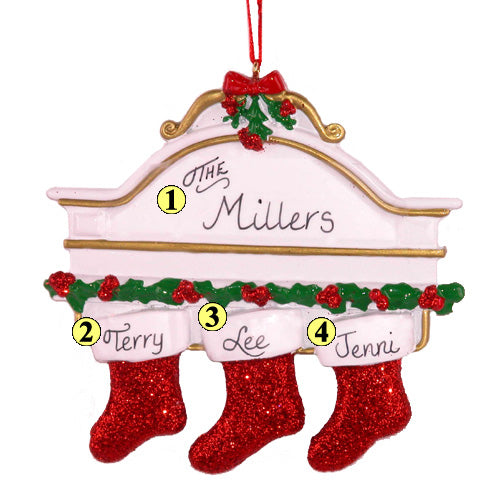 Stocking Mantle Family of 3