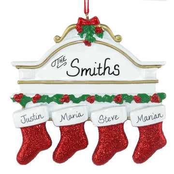 Stocking Mantle Family of 4