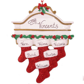 Stocking Mantle Family of 6