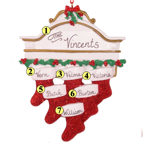Stocking Mantle Family of 6