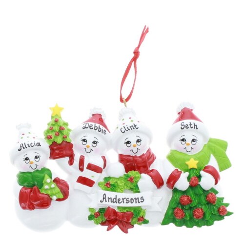 Snowman Smiles Family of 4