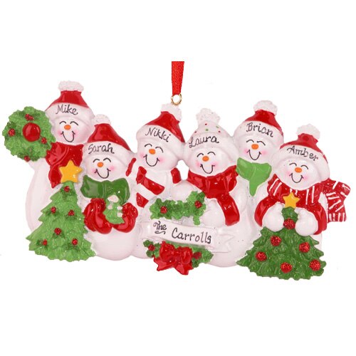 Snowman Smiles Family of 6