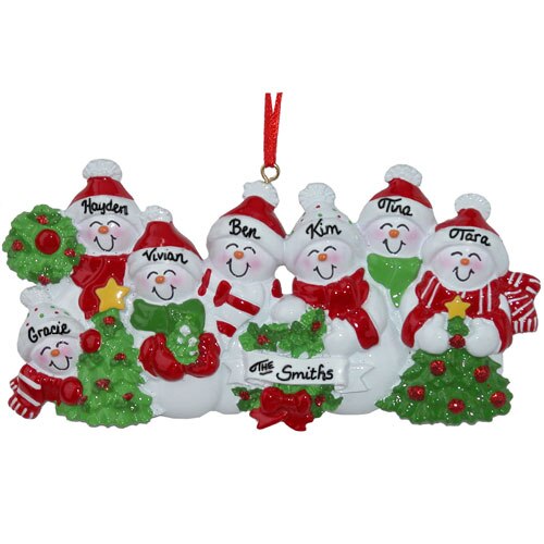 Snowman Smiles Family of 7