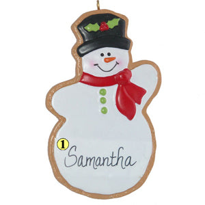 Snowman Gingerbread Cookie
