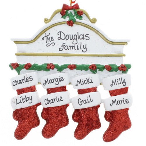 White Mantle Family of 8 - Christmas Place
