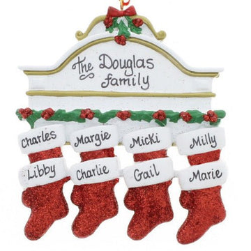 White Mantle Family of 8 - Christmas Place