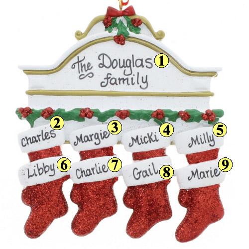 White Mantle Family of 8 - Christmas Place