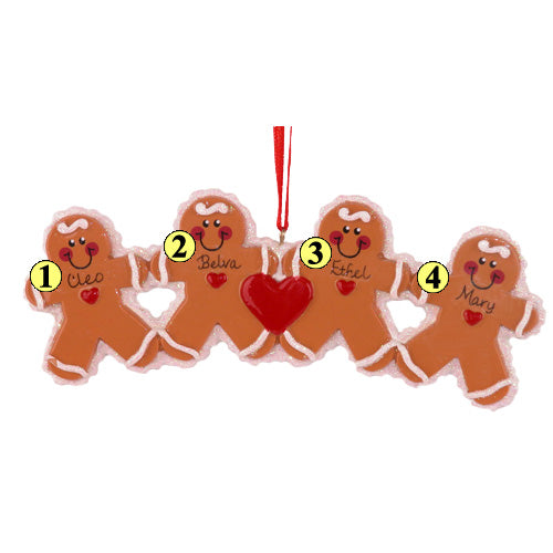 Gingerbread Family of 4