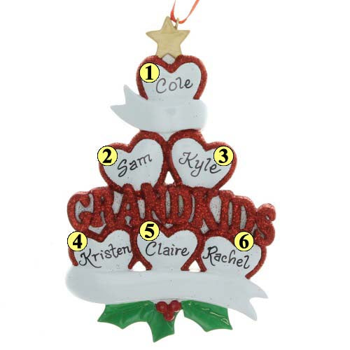 Six Grandkids Ornament