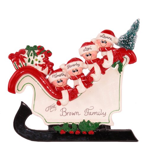 Sleigh Family of 4