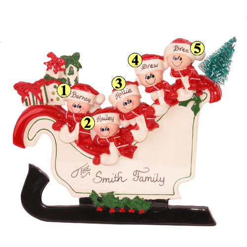 Sleigh Family of 5