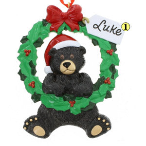 Black Bear in Wreath