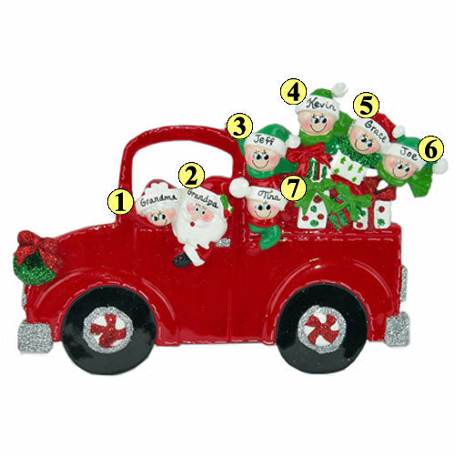 Christmas Truck Family of 7