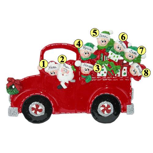 Christmas Truck Family of 8