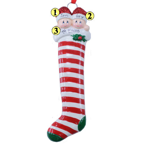 Candy Cane Stocking Couple