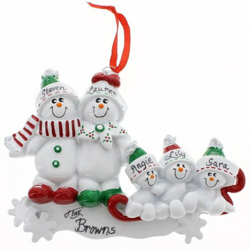 Snowman Family Of 5