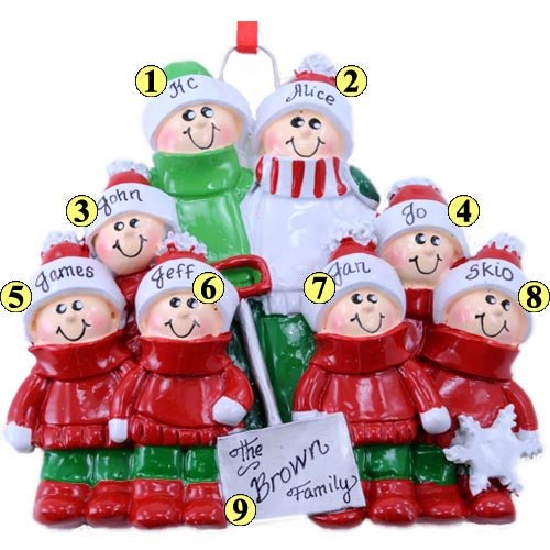 Shovel Family of 8 - Christmas Place