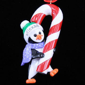 Penguin with Candy Cane