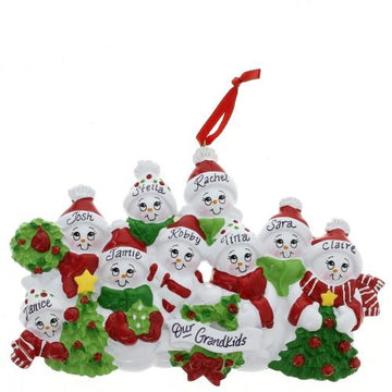 Snow Family of 9 - Christmas Place