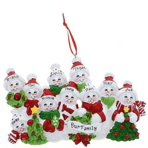 Snowman Family of 10