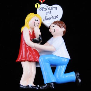 Engaged Couple with Blonde Hair - Christmas Place