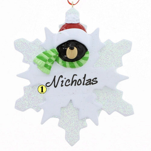 Black Bear on Snowflake