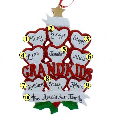 Nine Grandkids Ornament