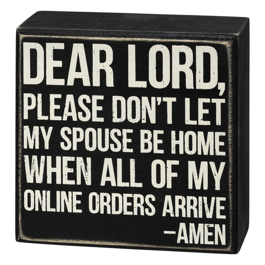 Online Orders Box Sign