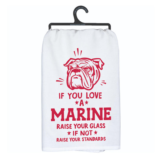 28in X 28in Love A Marine Dish Towel