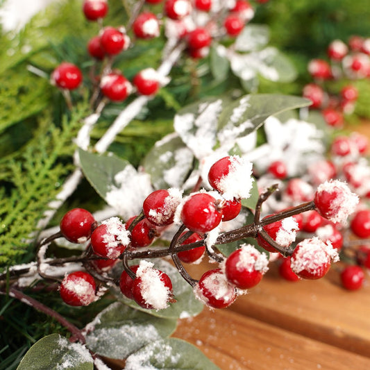 Snow Berry with Leaf Branch - Christmas Place
