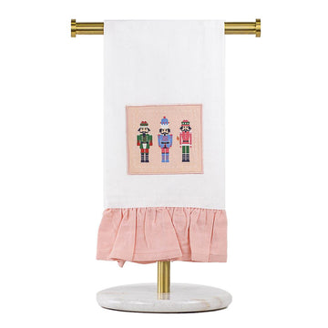 Pink White Nutcracker March Ruffle Towel
