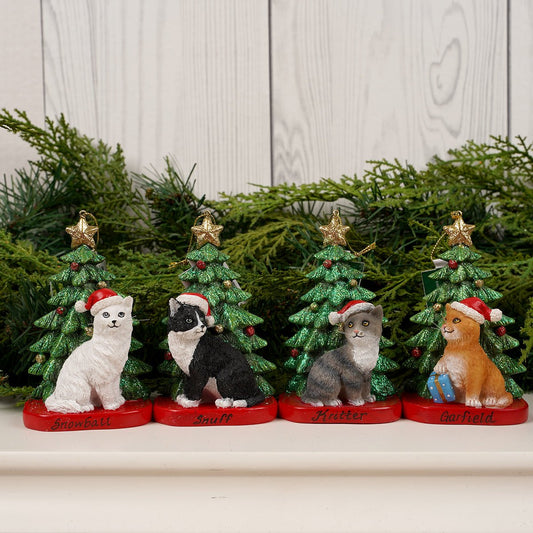 Cat with Christmas Tree Ornament - Christmas Place