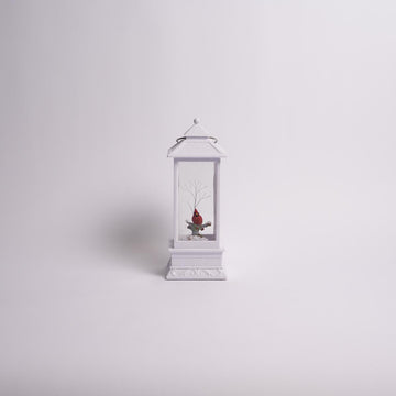 White LED Lantern with Cardinal