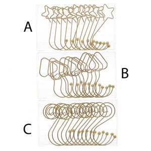 Gold "S" Ornament Hook Set - Christmas Place