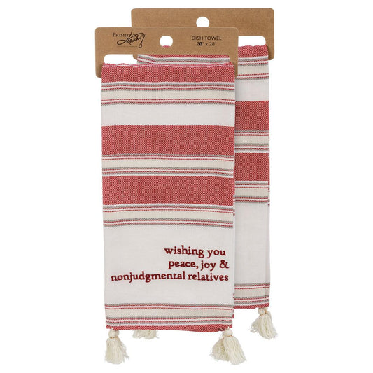 Nonjudgemental Relatives Dish Towel