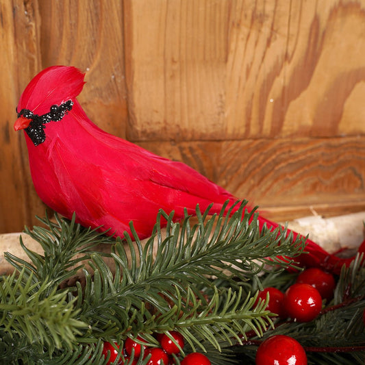 Christmas Cardinal Decor with Clip Christmas Place