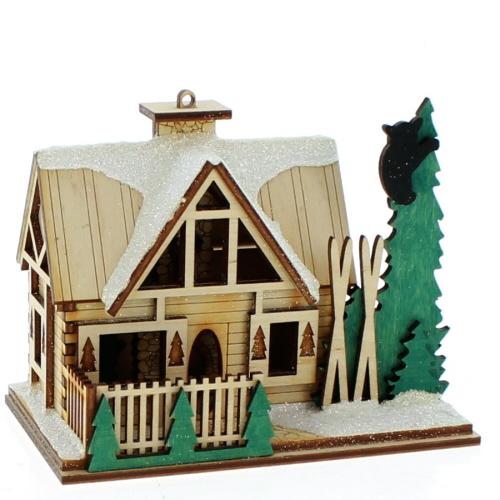 Santa's Ski Lodge Ornament