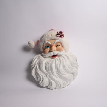 Pink Retro Santa Face