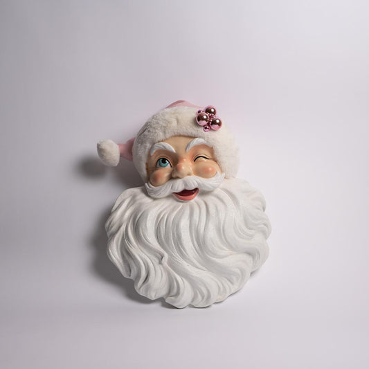 Pink Retro Santa Face