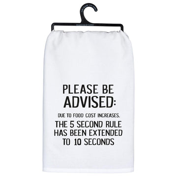 Be Advised 5 Second Rule Kitchen Towel - Christmas Place