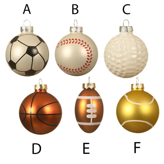 Glass Mini Sport Ornament