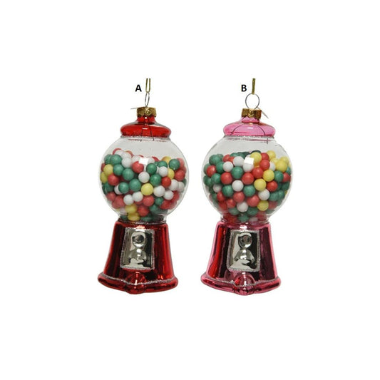Glass Bubble Gum Machine Ornament