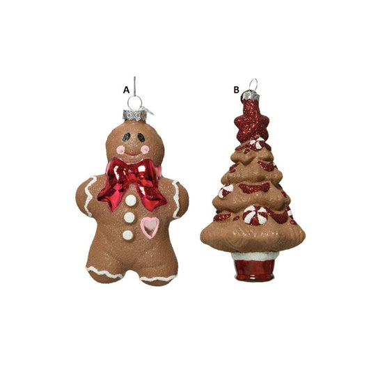 Glass Gingerbread Man Tree Ornament