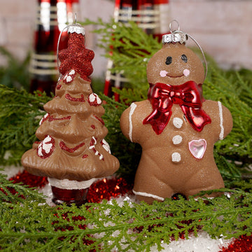 Glass Gingerbread Man Tree Ornament - Christmas Place