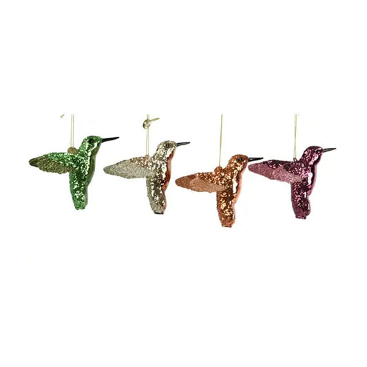 Glass Hummingbird Ornament - Christmas Place